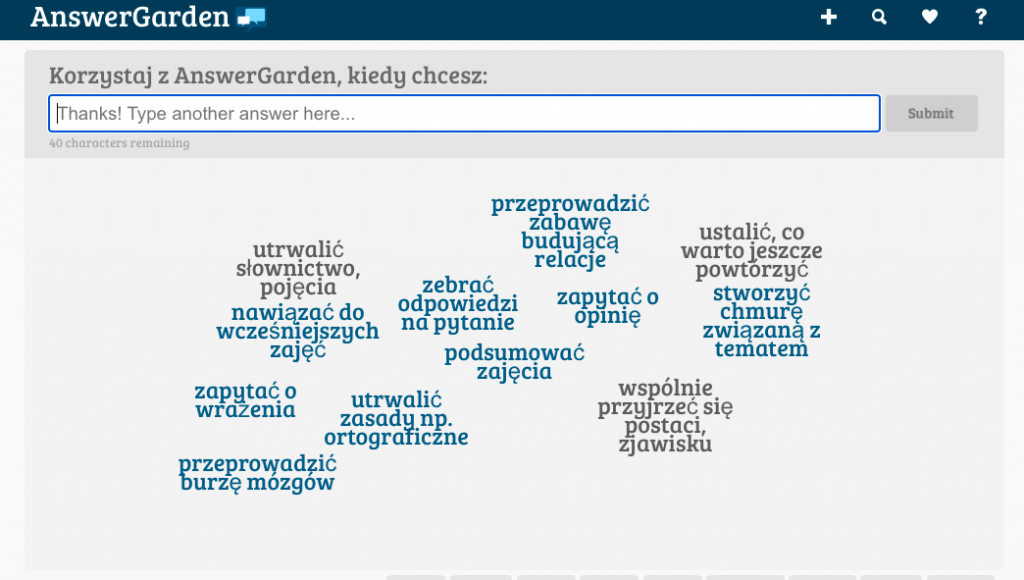 Kiedy skorzystasz z AnswerGarden